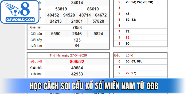 Học cách soi cầu xổ số miền Nam từ GĐB
